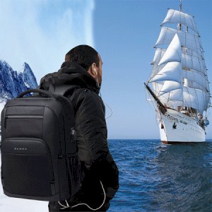 BANGE Large Capacity 15.6 Inch Laptop Backpack Durable Daily Men‘s School Bag Multi-Functional USB Charging Port Water Resistant