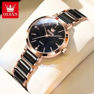 OLEVS 5877 Quartz Stainless Steel Watch For Women