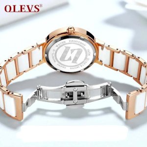 OLEVS 5877 Quartz Stainless Steel Watch For Women
